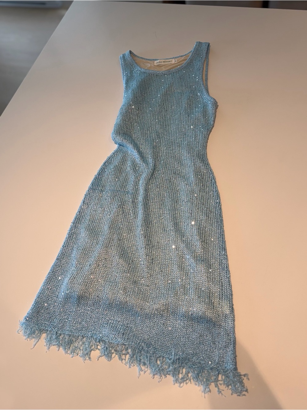 Asta resort blue sequin dress